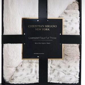 Christian Siriano snow leopard fleece throw NIB